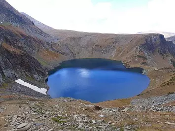 View of the Eye lake in Rila Mountain